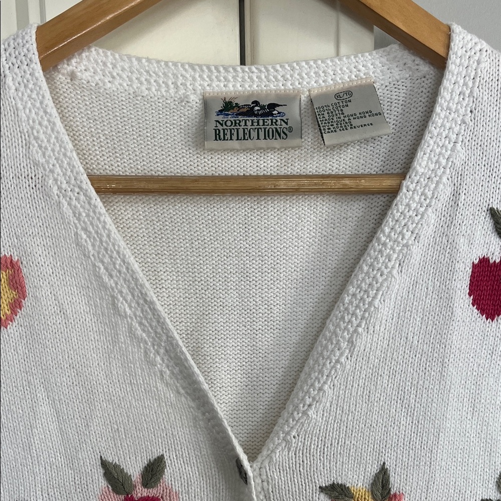 Northern Reflection Floral Knit Vest XL - Picture 2 of 9